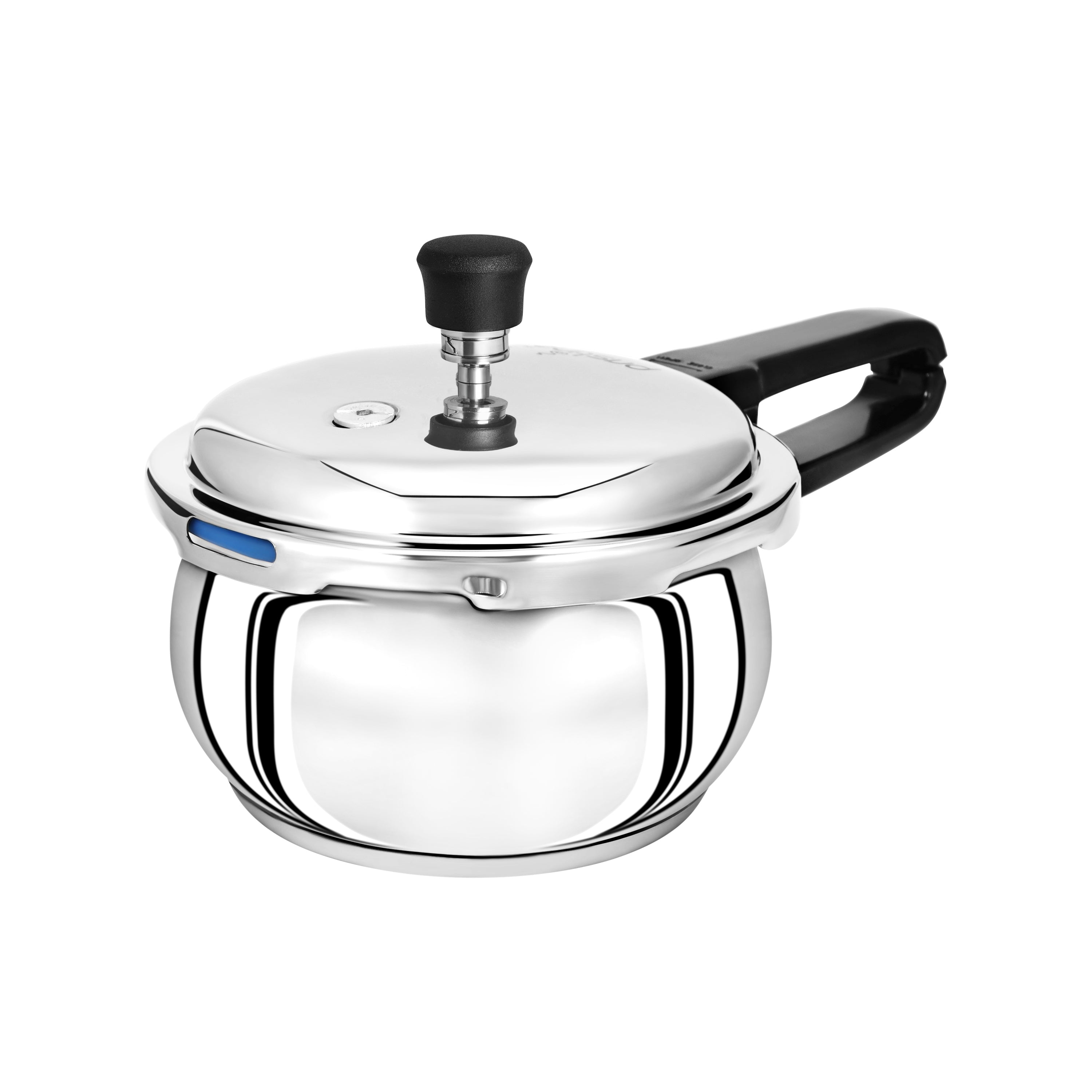 18/8 Stainless Steel Tri Ply Induction Base Outer Lid Handi Pressure Cooker (1.5 litres , Silver) with Tadka Pan, ISI Marked