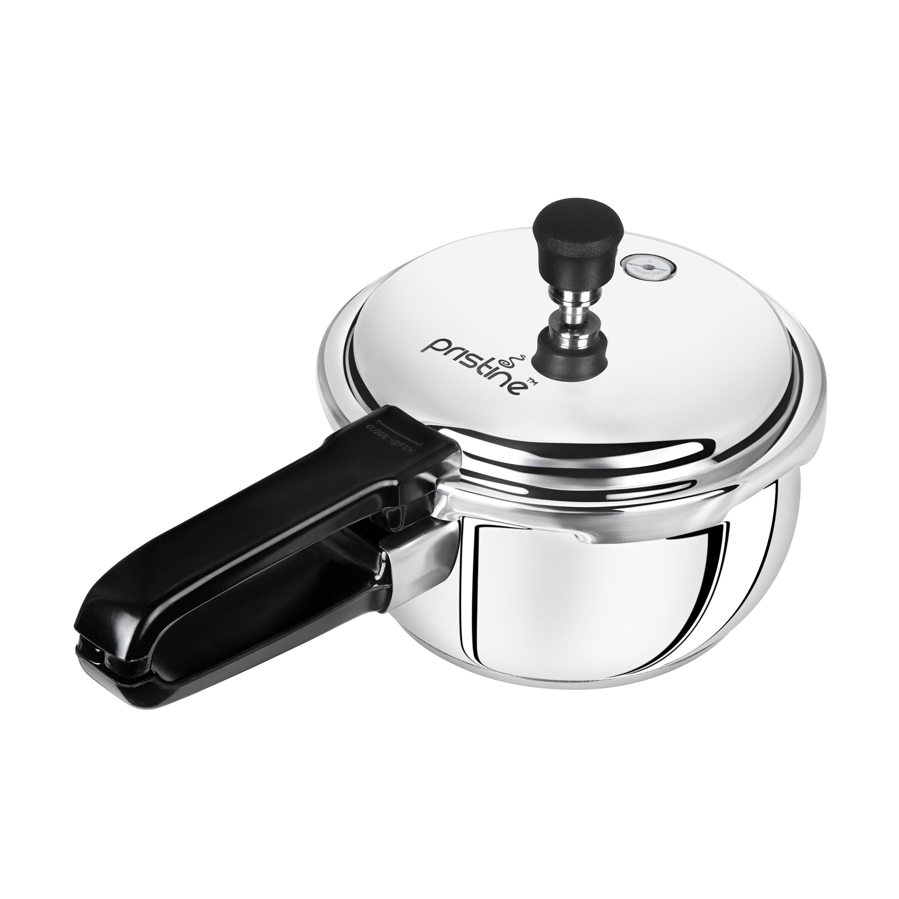 18/8 Stainless Steel Tri Ply Induction Base Outer Lid Handi Pressure Cooker (2.5 litres , Silver) with Tadka Pan, ISI Marked