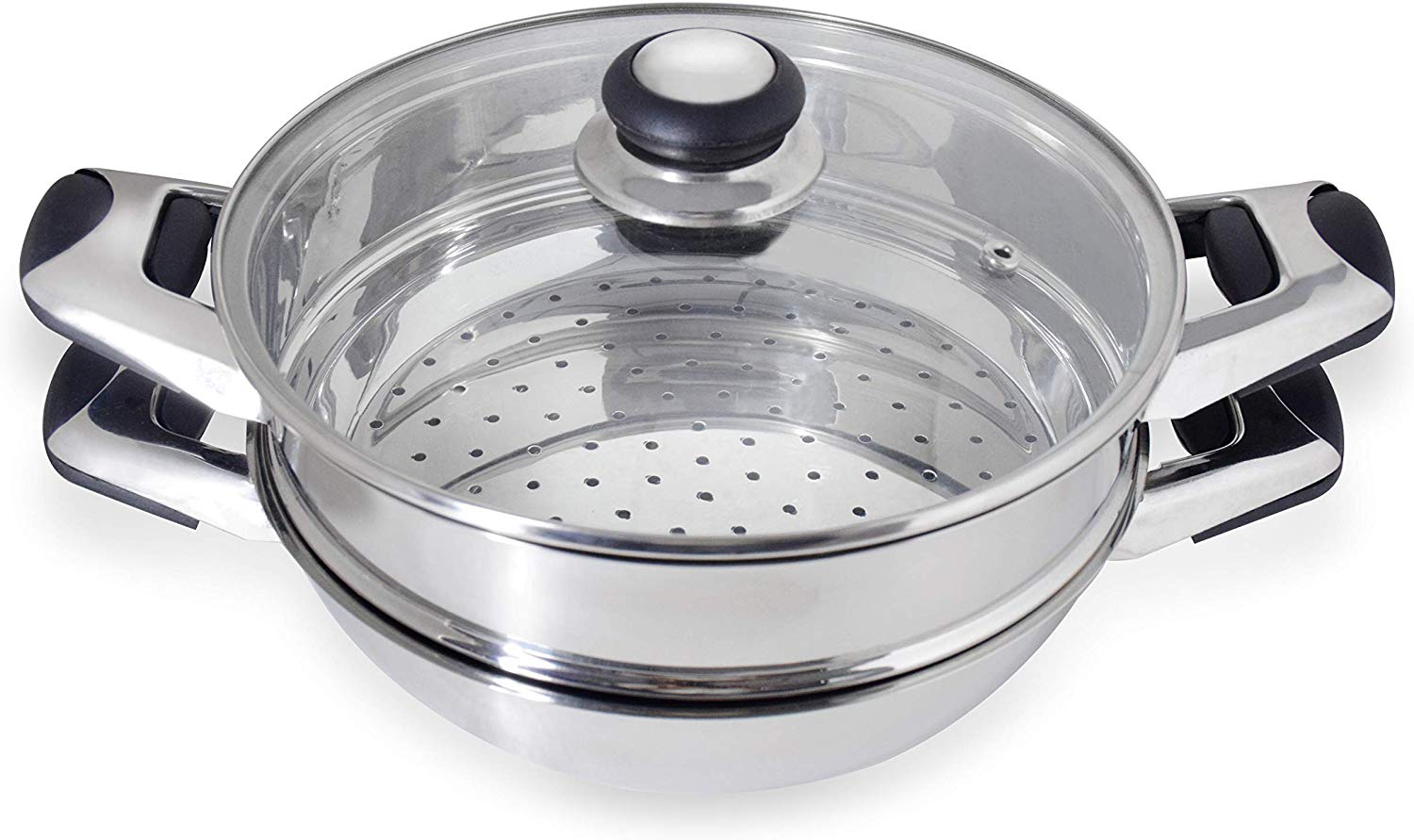 Stainless Steel Tri Ply Induction Base Multi Purpose Kadai and Steamer (1500 ml)