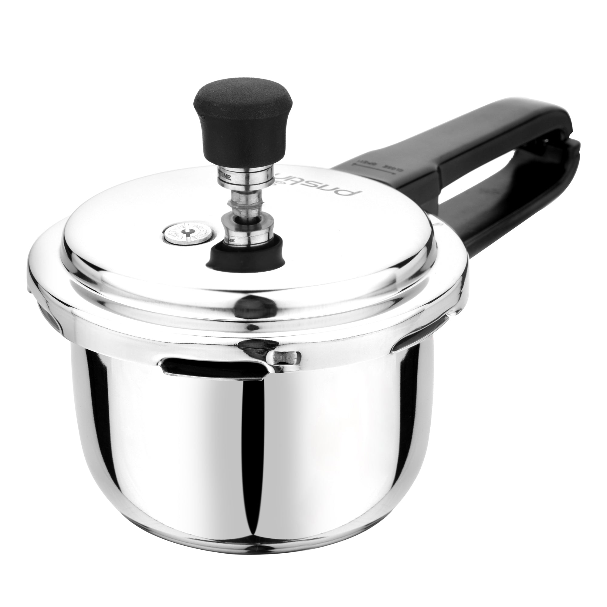 18/8 Stainless Steel Tri Ply Induction Base Outer Lid Handi Pressure Cooker (1.5 litres , Silver), ISI Marked