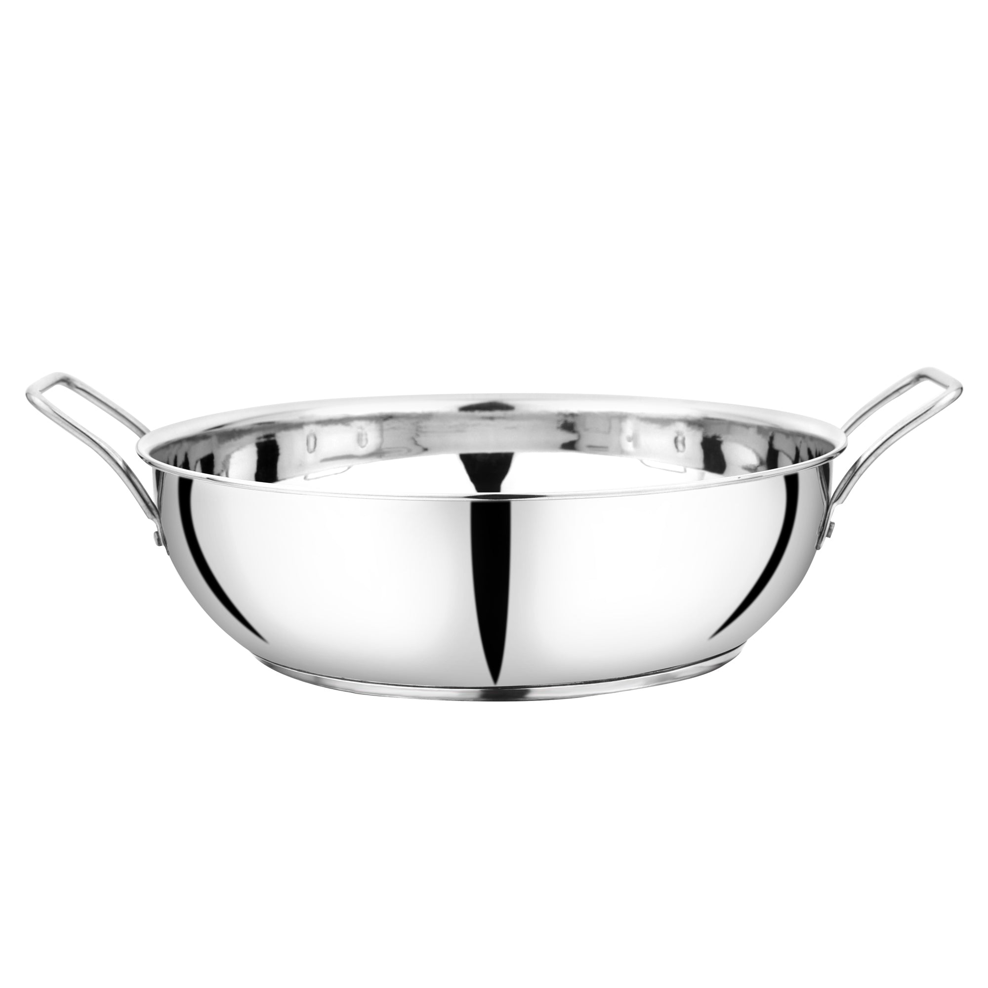 Stainless Steel Tri Ply Induction Base Sandwich Base  Kadhai 22 cm (2000 ml)