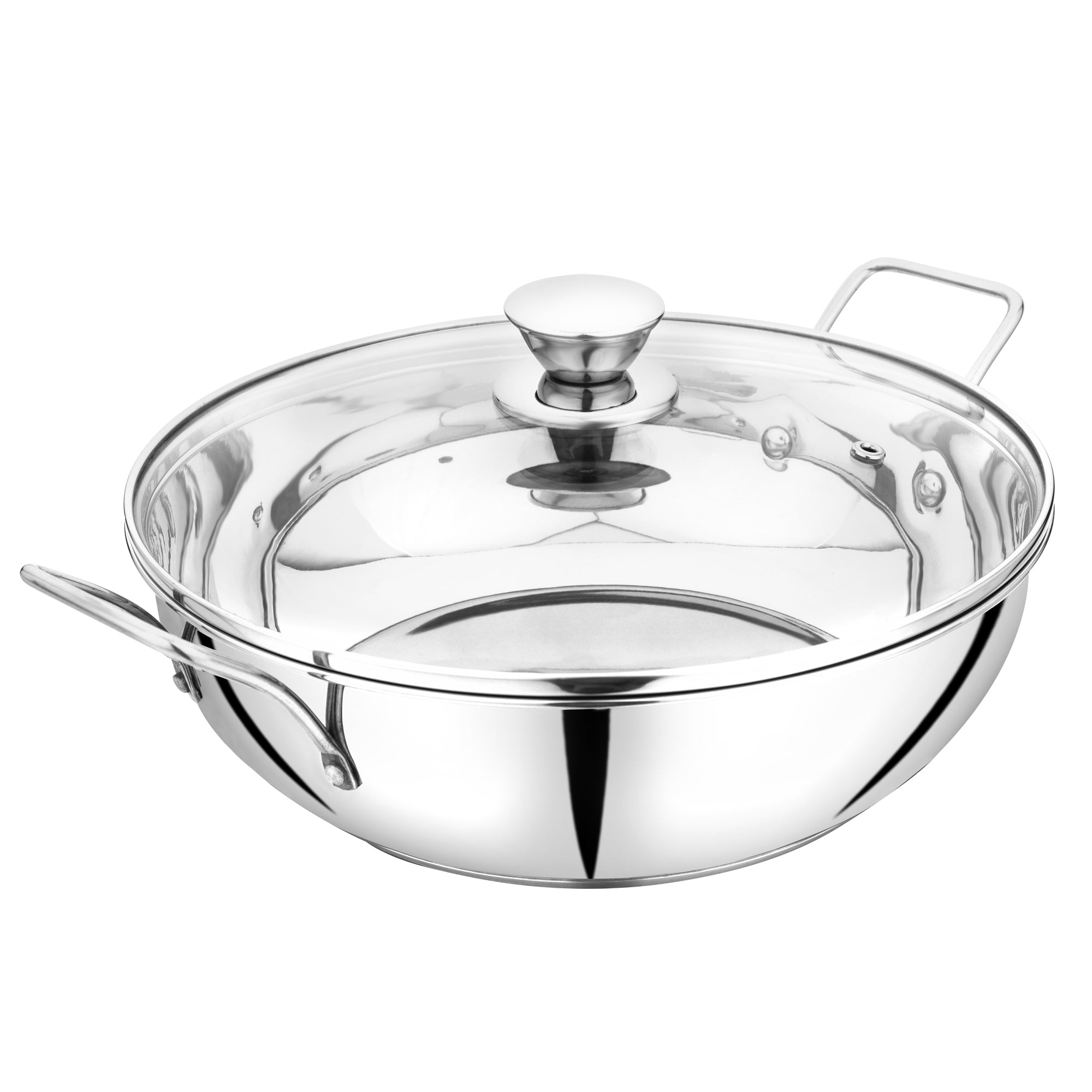 Stainless Steel Tri Ply Induction Base Sandwich Base  Kadhai 22 cm (2000 ml)