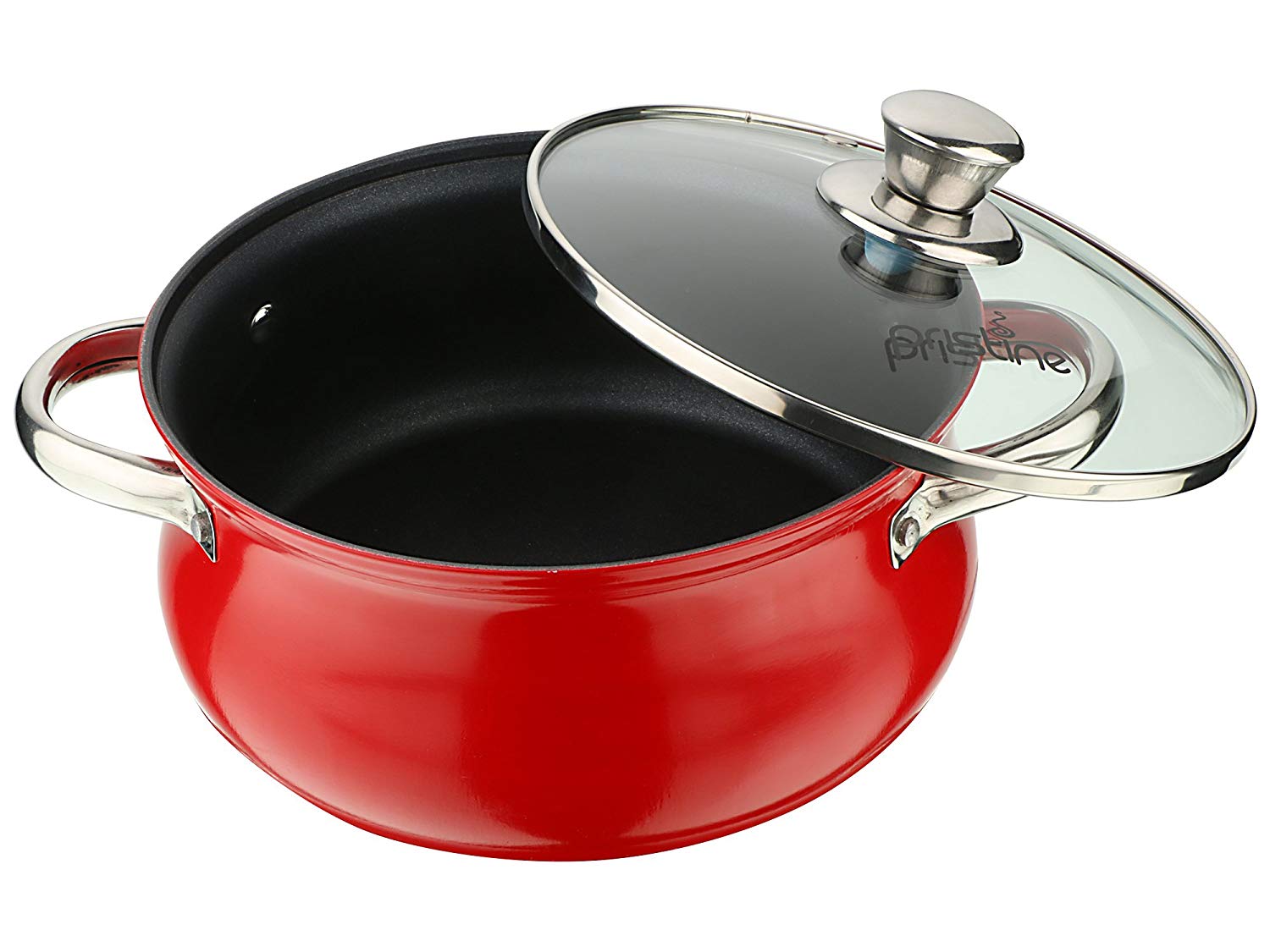 Non Stick Induction Compatible Handi Cook & Serve Casserole With Glass Lid (2500 ml)