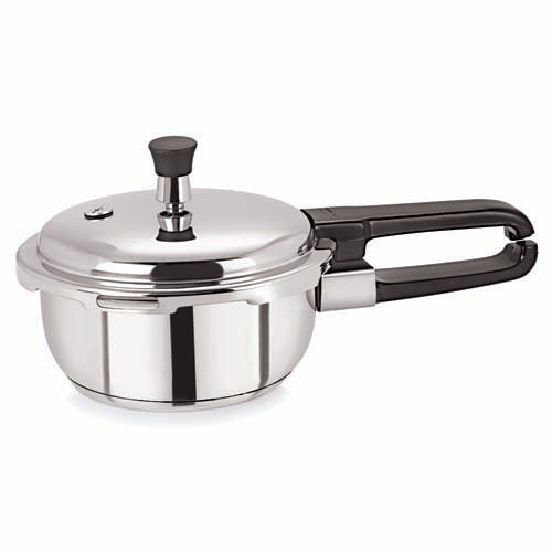 18/8 Stainless Steel Tri Ply Induction Base Outer Lid Handi Pressure Cooker (1.5 litres , Silver) with Tadka Pan, ISI Marked